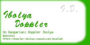 ibolya doppler business card